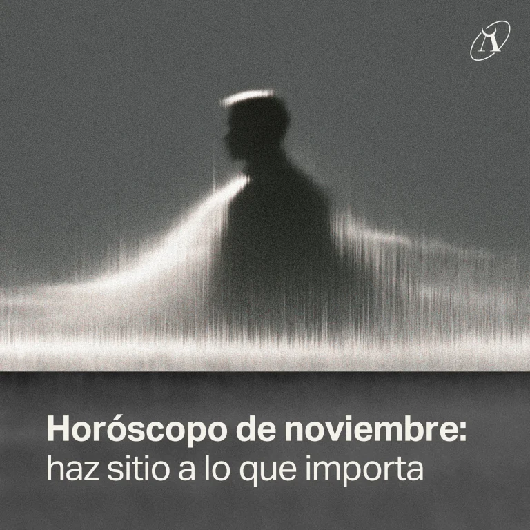 Silueta sobre una línea de luz: Horóscopo de noviembre 2026, haz sitio a lo que importa